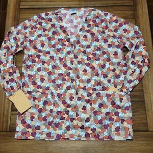 May-Hill Uniforms Autumn Hearts Full Snap LS Jacket - Size XS
